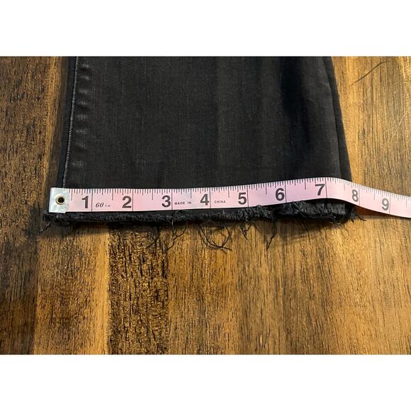 Abercrombie Fitch Women’s 28 x 26 Jeans Simone High Rise Ankle Flare Crop Black - Picture 10 of 10